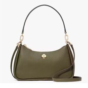KATE SPADE KAYLA CONVERTIBLE SHOULDER BAG W/CROSSBODY STRAP, SEAWEED COLOR